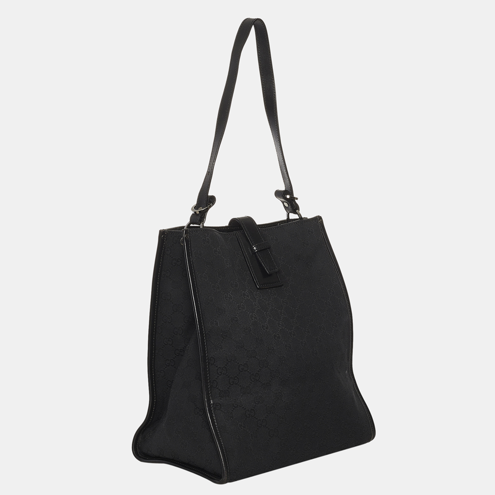 

Gucci Black GG Canvas Tote Bag