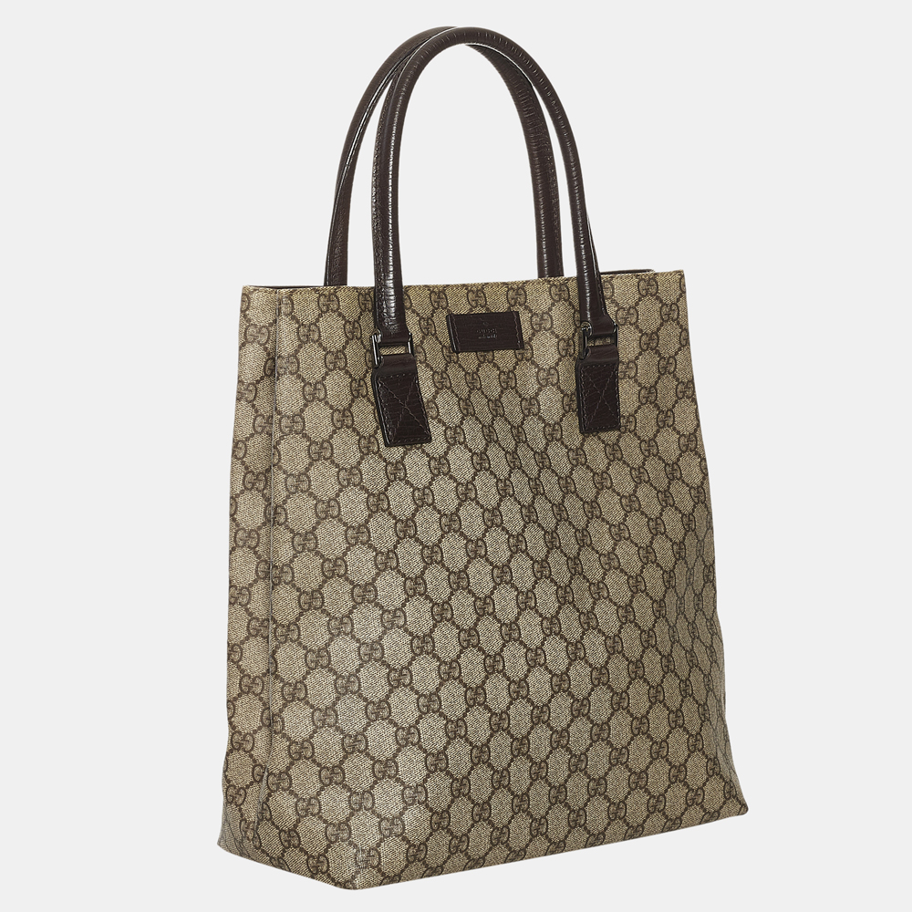 

Gucci Brown GG Supreme Tote Bag