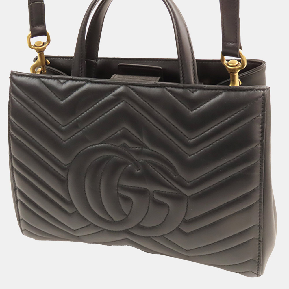 

Gucci Black GG Marmont Satchel
