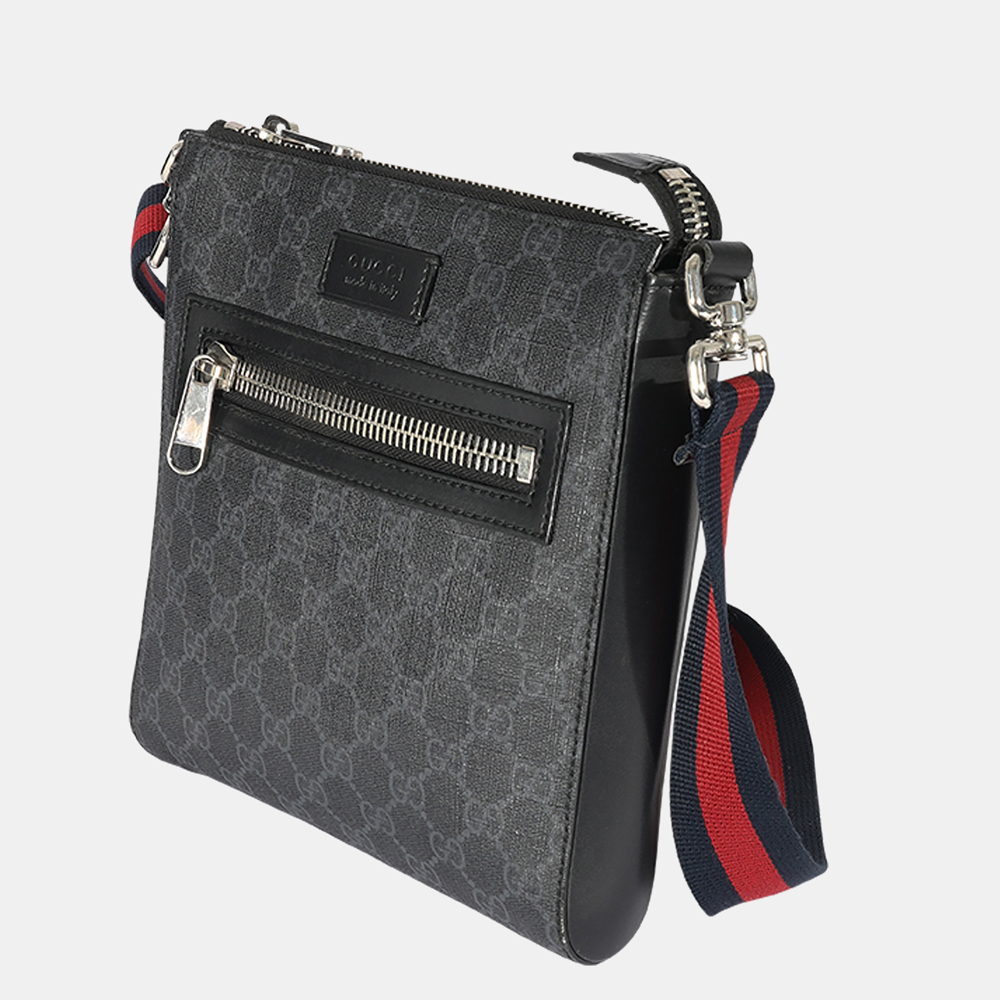 

Gucci Black GG Supreme Small Messenger Bag