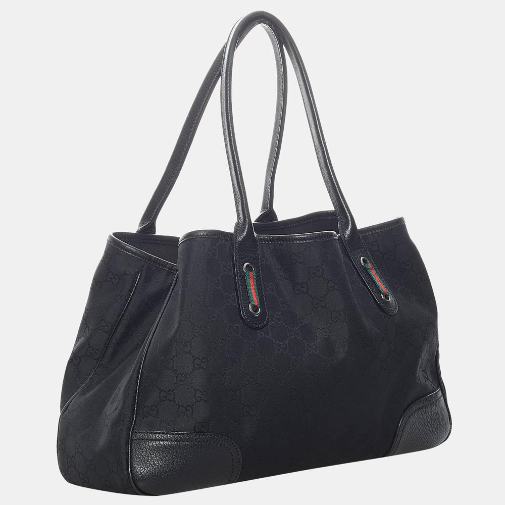 

Gucci Black GG Canvas Princy Tote Bag