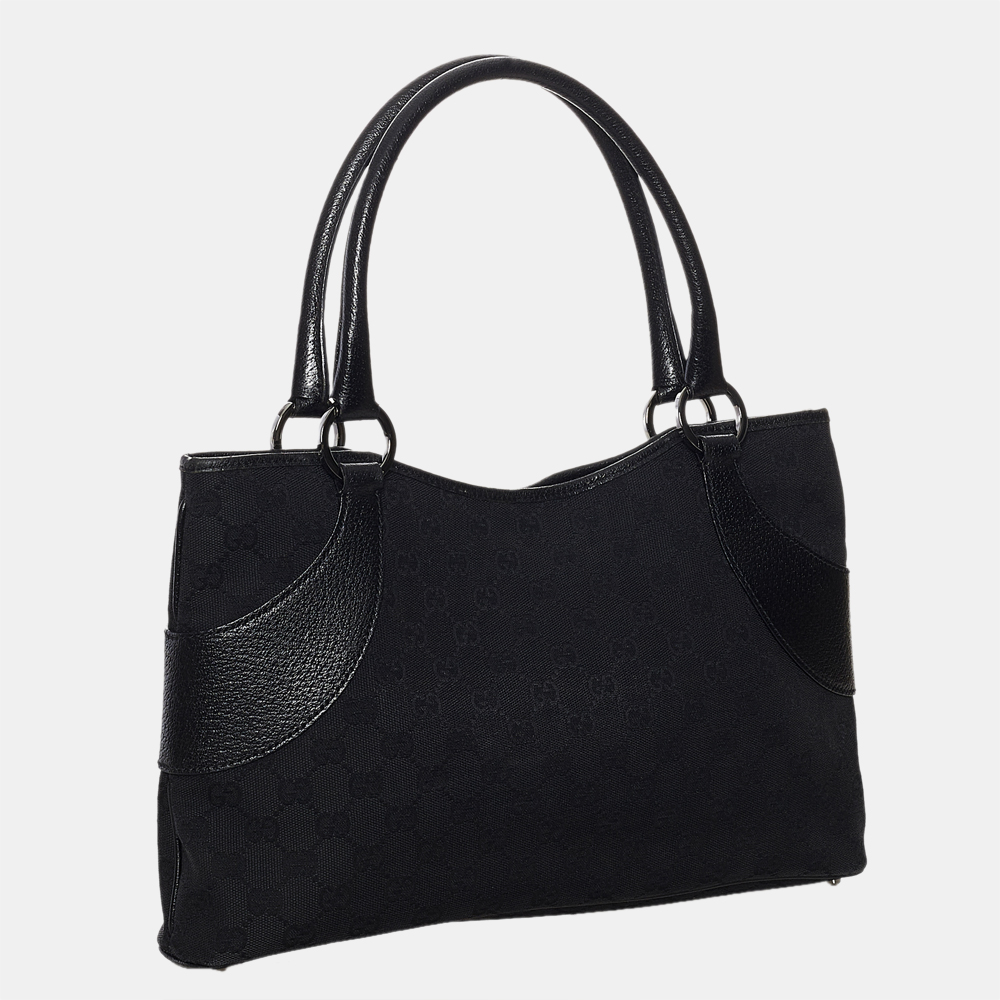 

Gucci Black GG Canvas Handbag