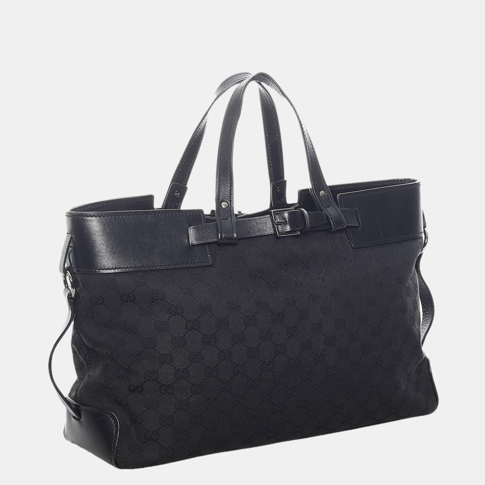 

Gucci Black GG Canvas Handbag