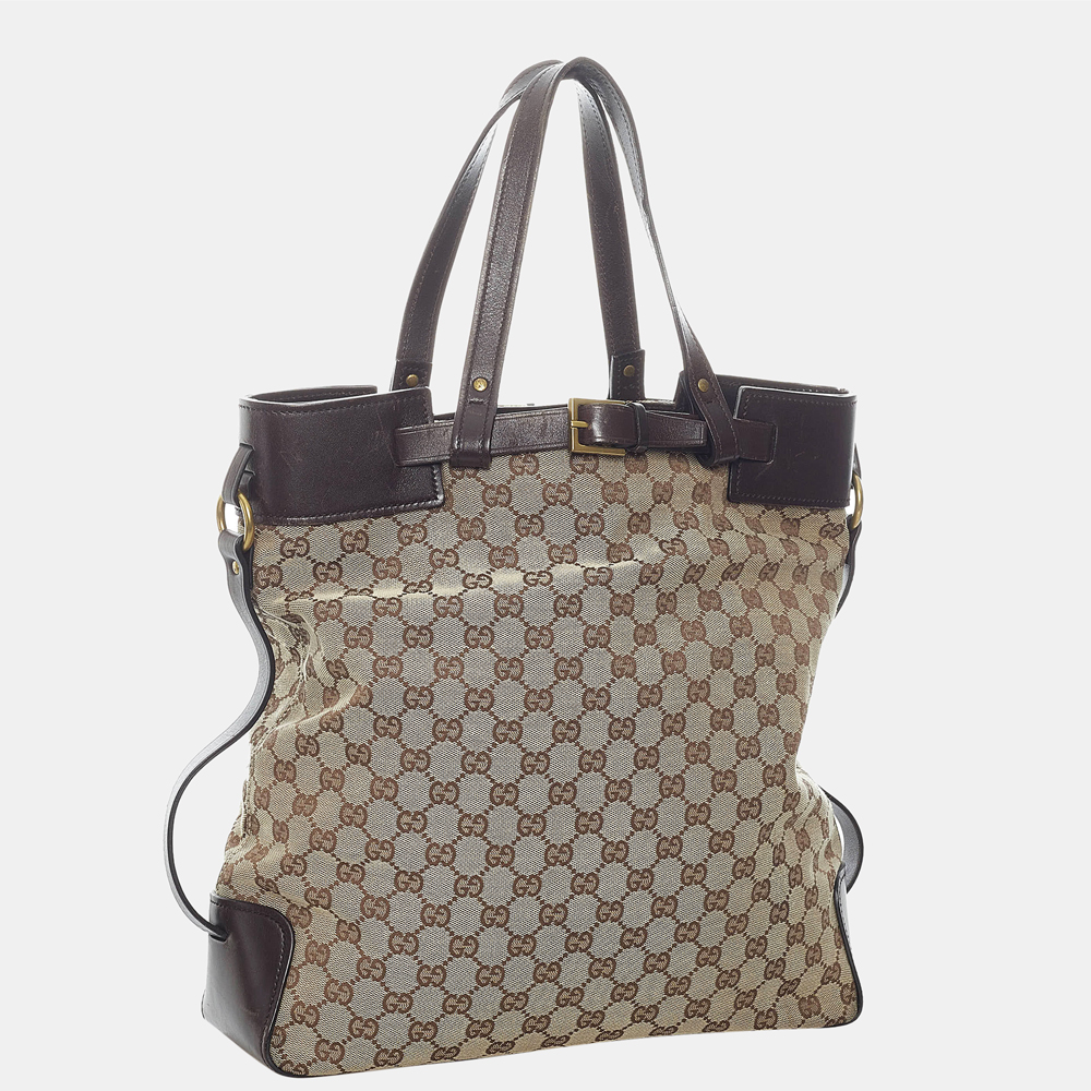 

Gucci Brown GG Canvas Tote Bag