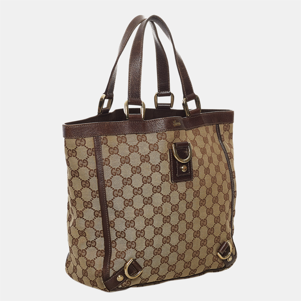 

Gucci Brown/Beige GG Canvas Abbey D-Ring Tote Bag