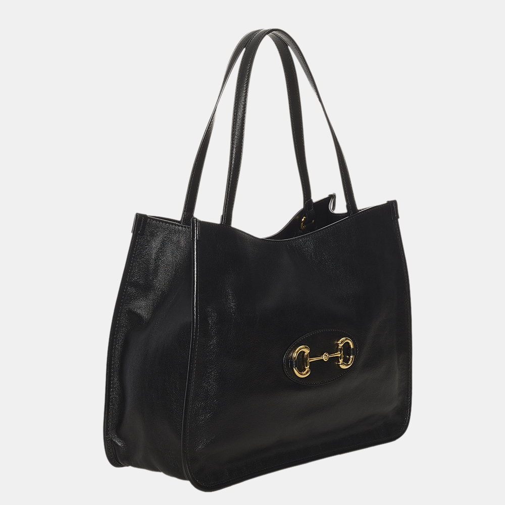 

Gucci Black Horsebit 1995 Leather Tote Bag