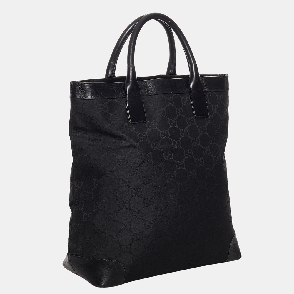 

Gucci Black GG Canvas Tote Bag