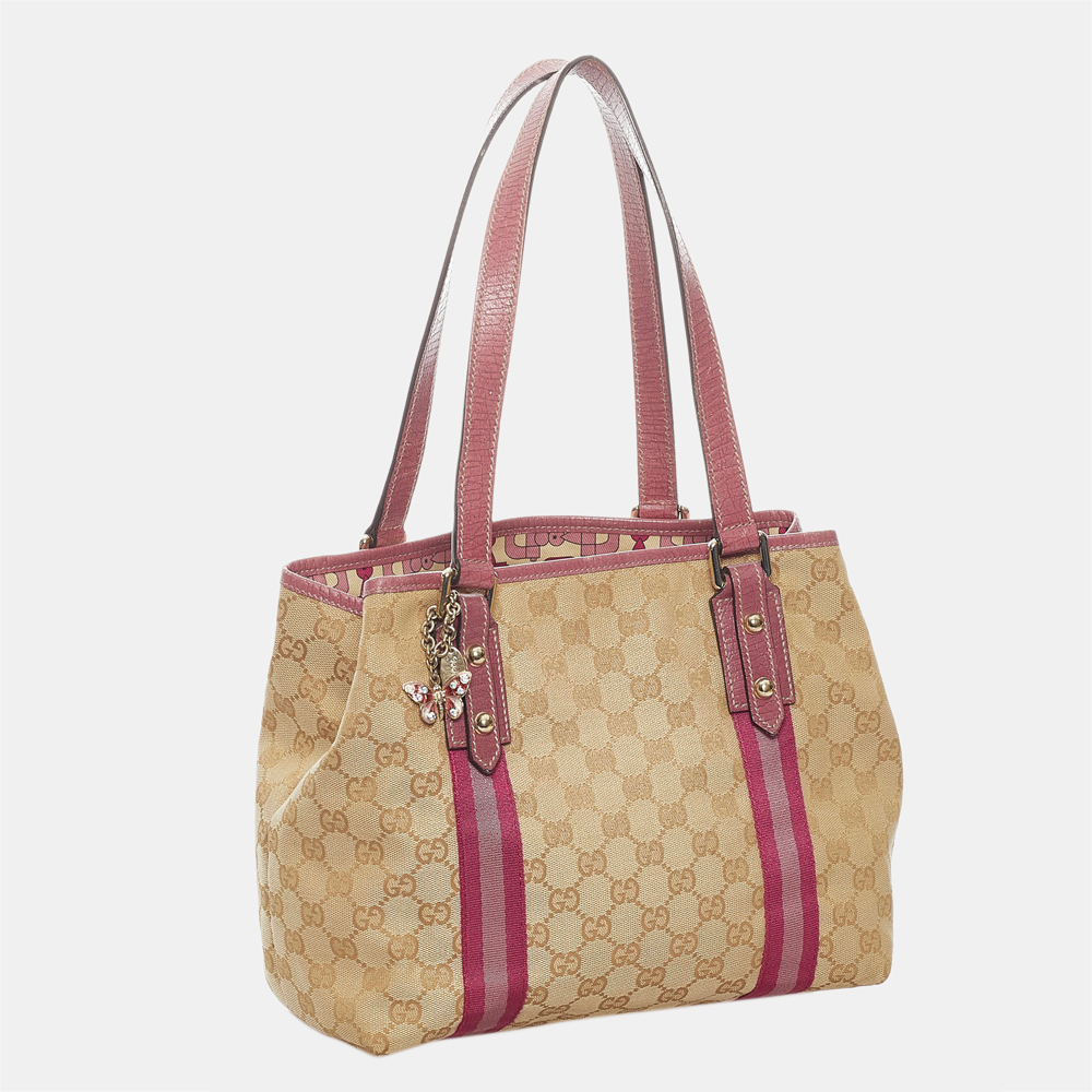 

Gucci Brown/Beige GG Canvas Jolicoeur Tote Bag