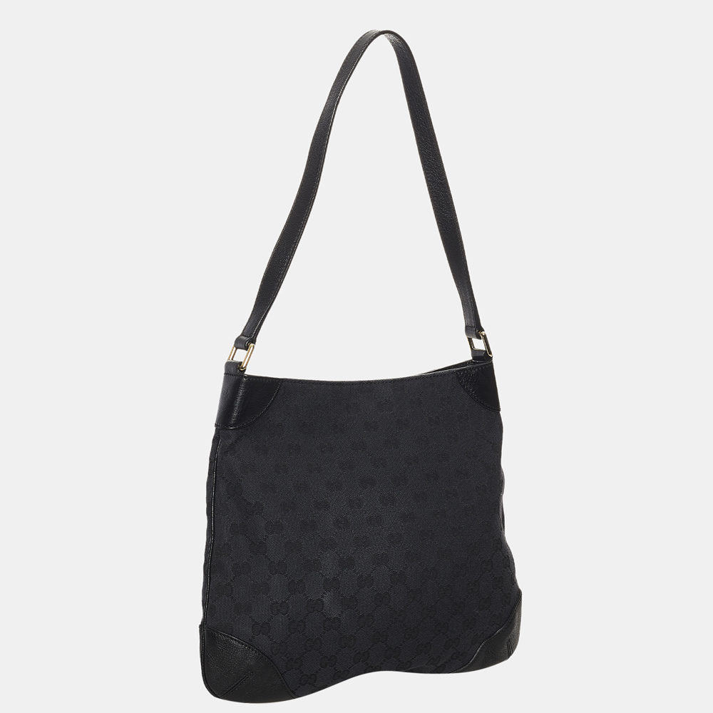 

Gucci Black GG Canvas Shoulder Bag
