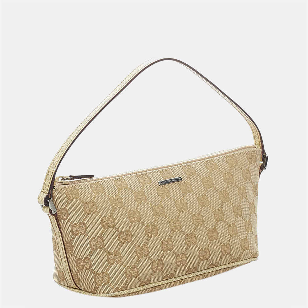 

Gucci Beige/Brown GG Canvas Boat Baguette