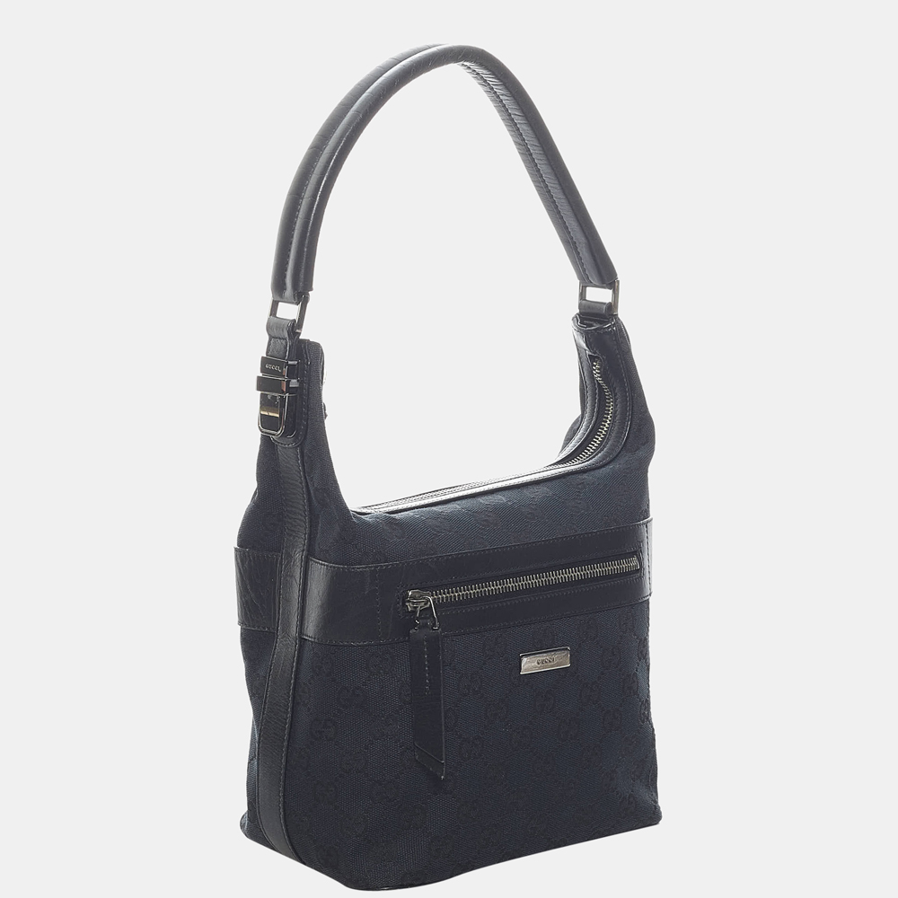 

Gucci Black GG Canvas Shoulder Bag