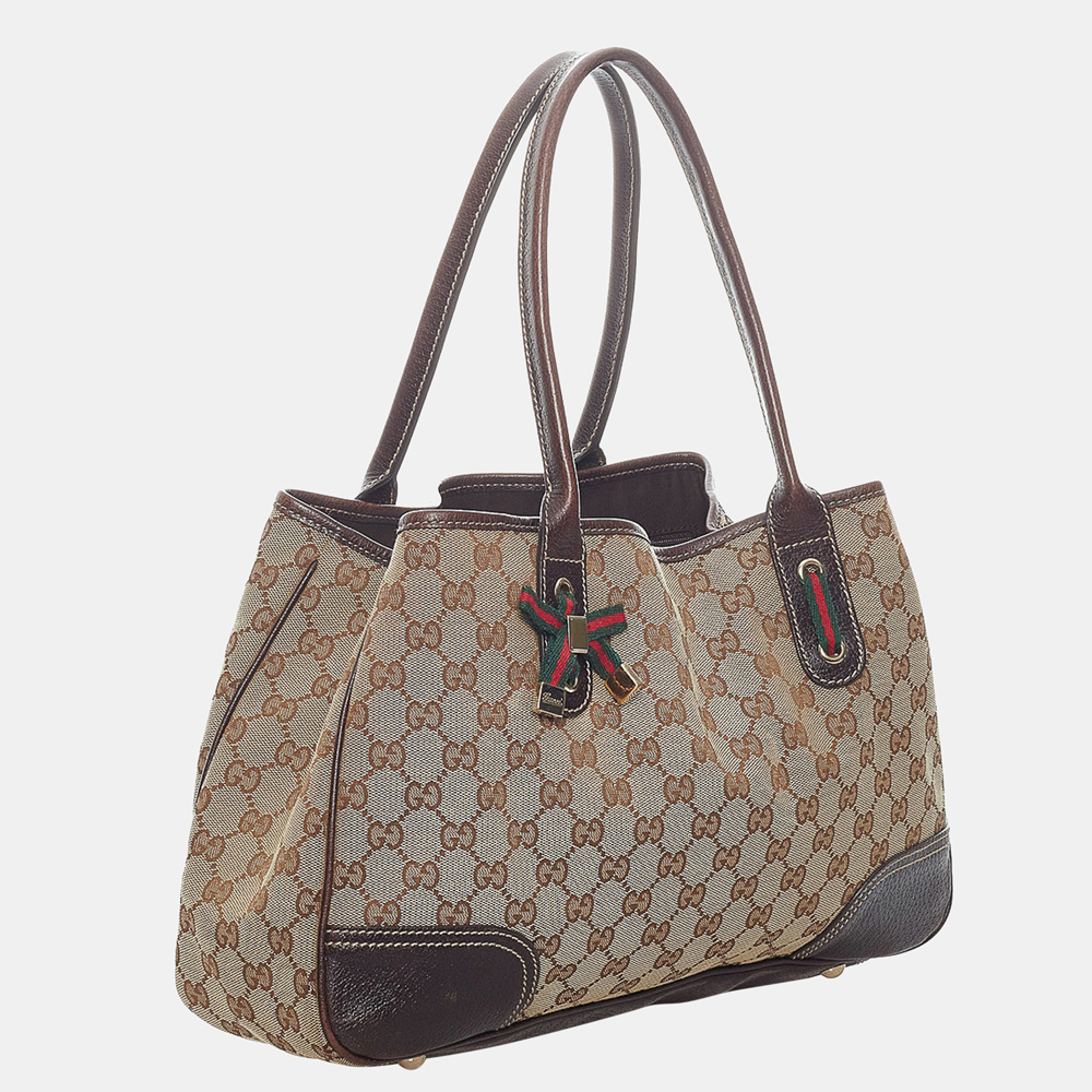 

Gucci Brown GG Canvas Princy Tote Bag