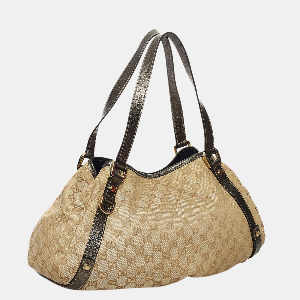 

Gucci Brown/Gold GG Canvas Pelham Shoulder Bag
