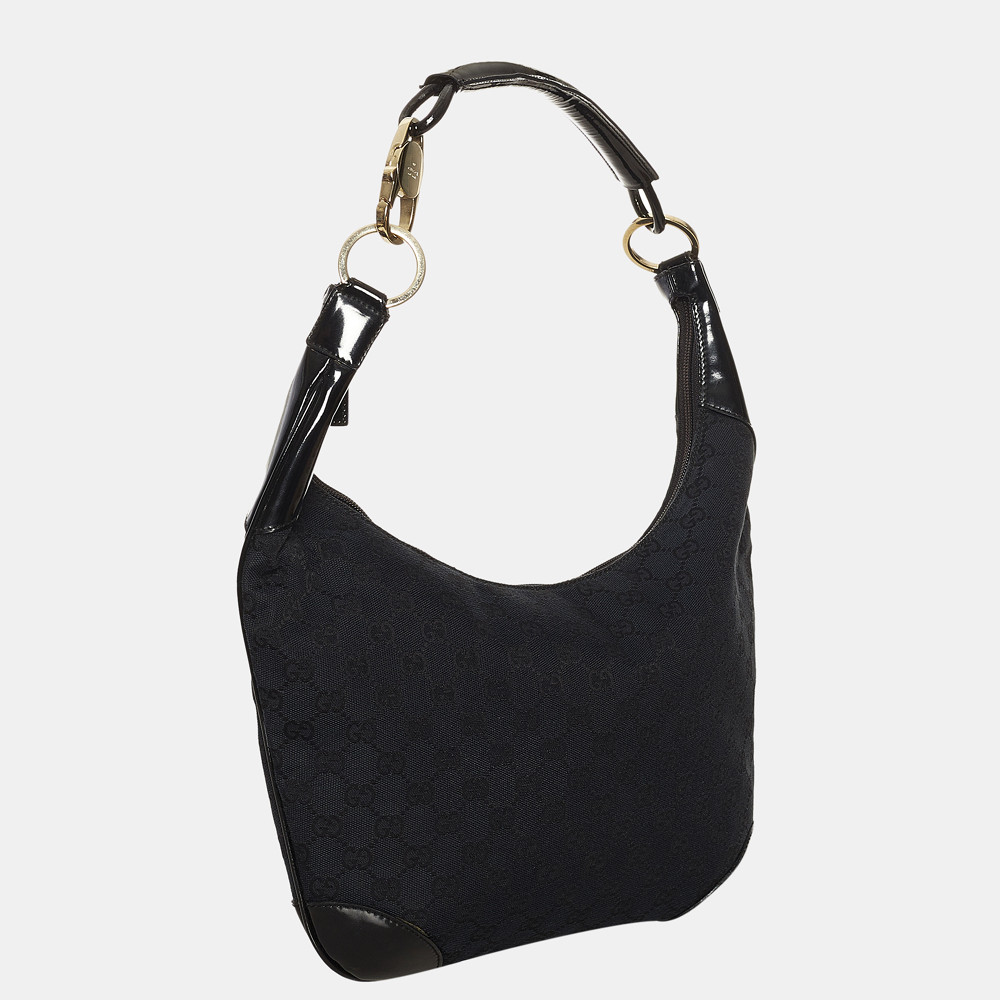 

Gucci Black GG Canvas Shoulder Bag