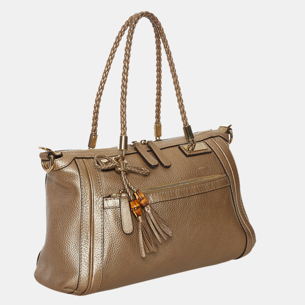 

Gucci Brown Bella Leather Satchel