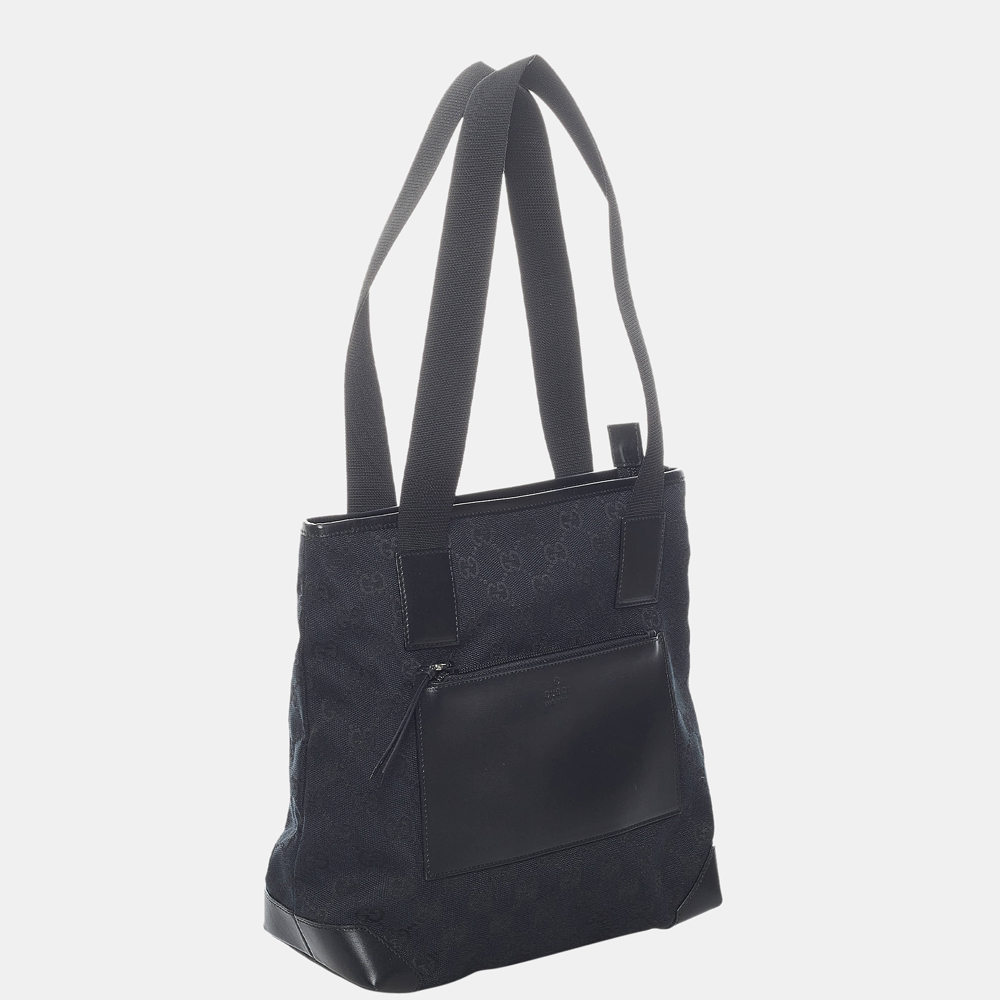 

Gucci Black GG Canvas Tote Bag