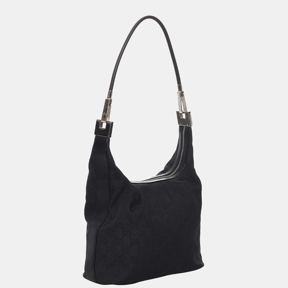 

Gucci Black GG Canvas Shoulder Bag