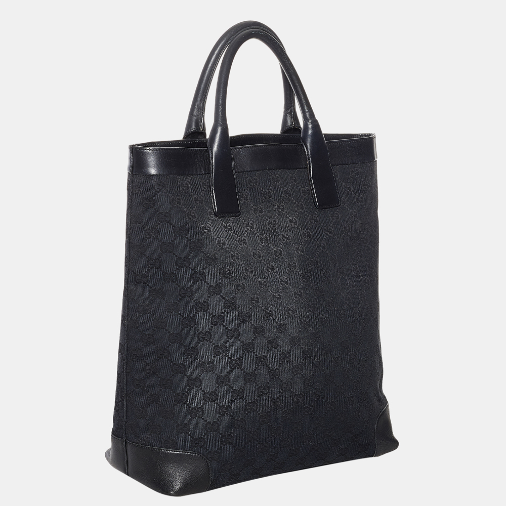 

Gucci Black GG Canvas Tote Bag