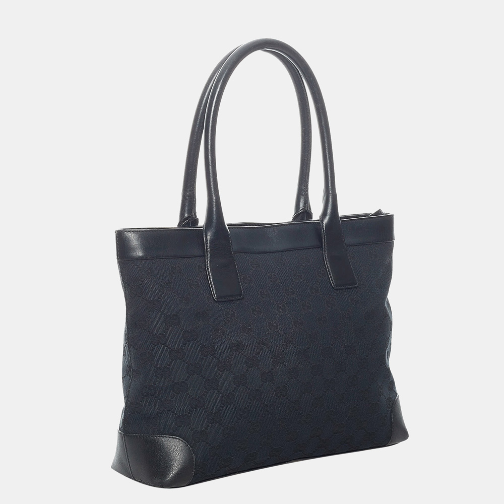 

Gucci Black GG Canvas Tote Bag
