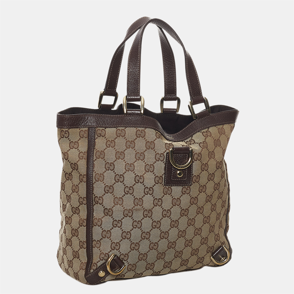 

Gucci Beige/Brown GG Canvas Abbey D-Ring Tote Bag