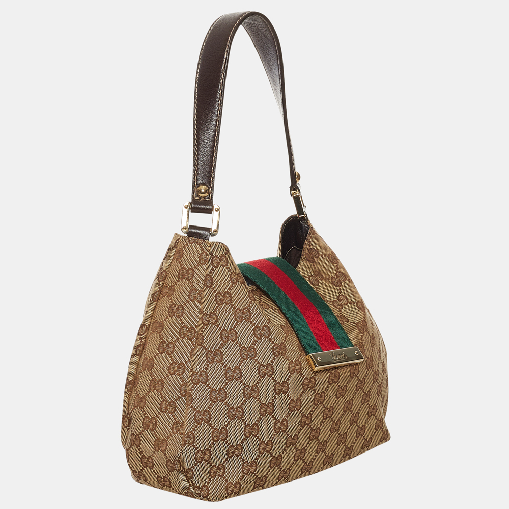 

Gucci Brown/Multicolor GG Canvas New Ladies Web Shoulder Bag
