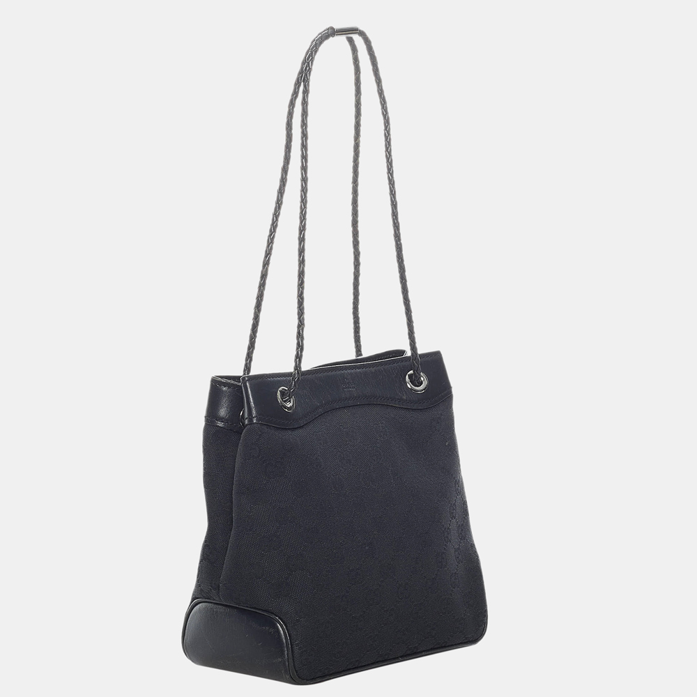 

Gucci Black GG Canvas Shoulder Bag