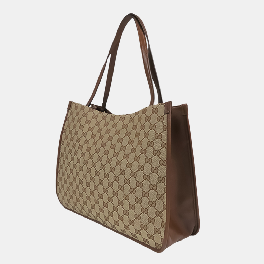 

Gucci Brown/Beige GG Canvas Horsebit 1955 Tote Bag