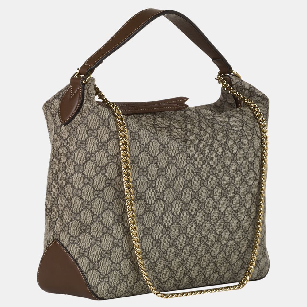 

Gucci Brown GG Supreme Linea A Hobo