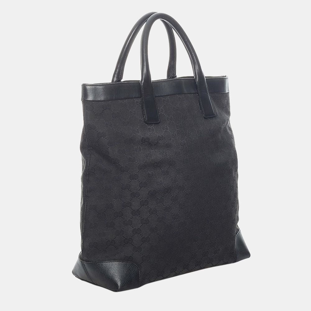 

Gucci Black GG Canvas Tote Bag
