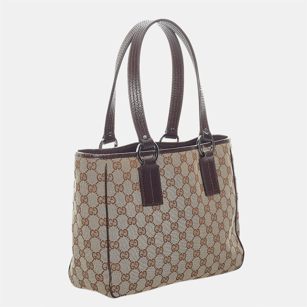 

Gucci Beige/Brown Canvas Handbag