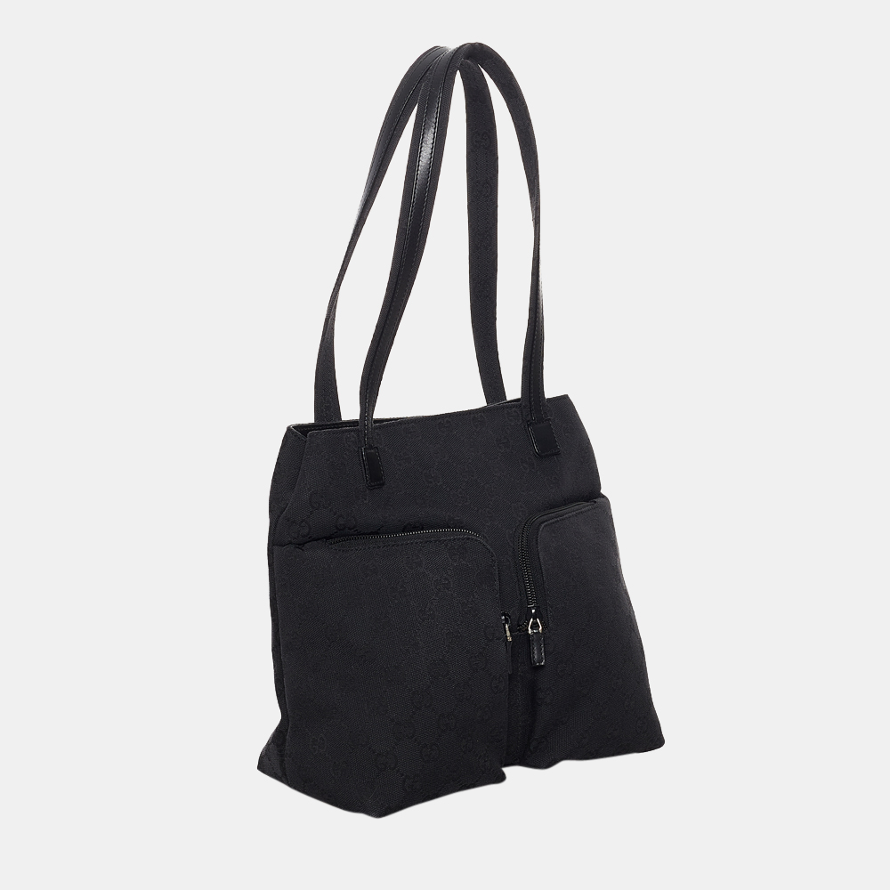 

Gucci Black GG Canvas Tote Bag