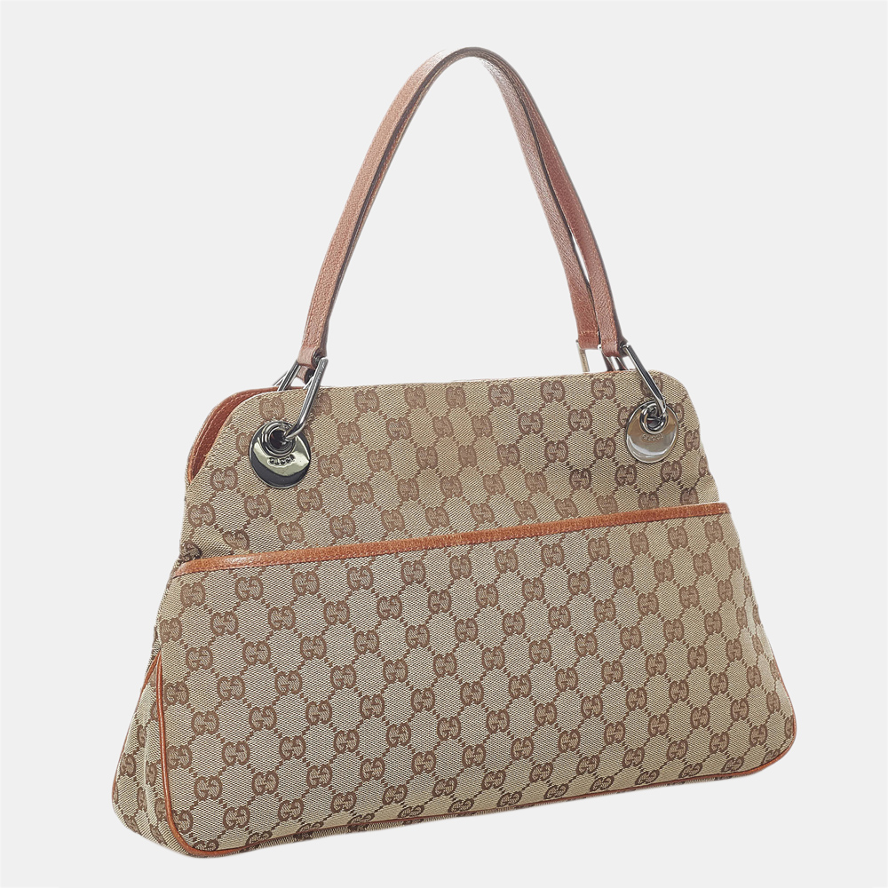 

Gucci Beige/Brown GG Canvas Eclipse Shoulder Bag