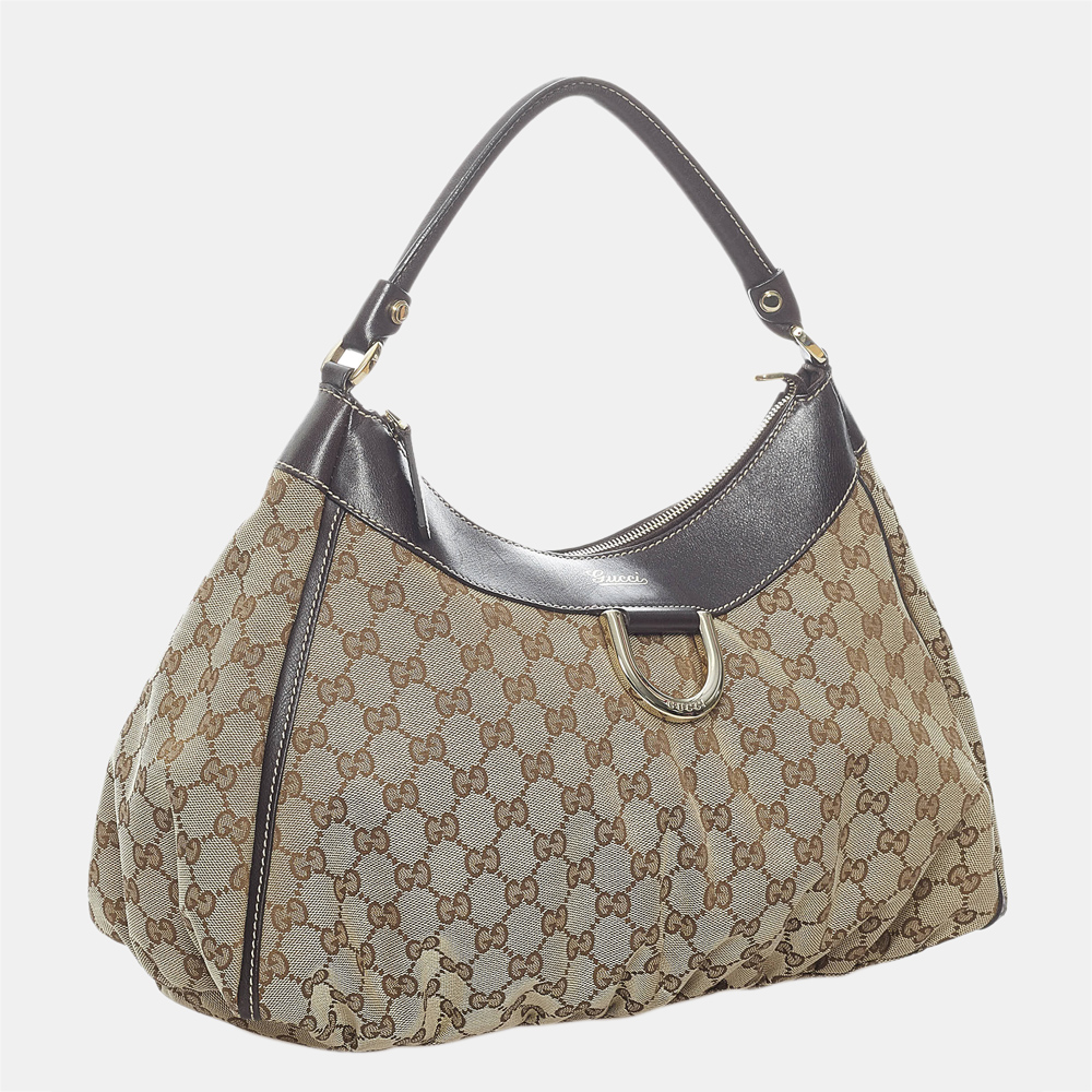 

Gucci Brown/Beige GG Canvas Abbey D-Ring Shoulder Bag