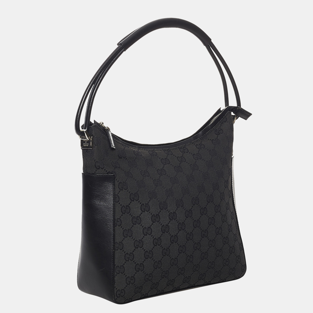 

Gucci Black GG Canvas Shoulder Bag