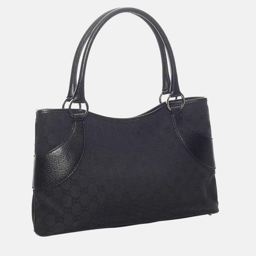 

Gucci Black GG Canvas Tote Bag
