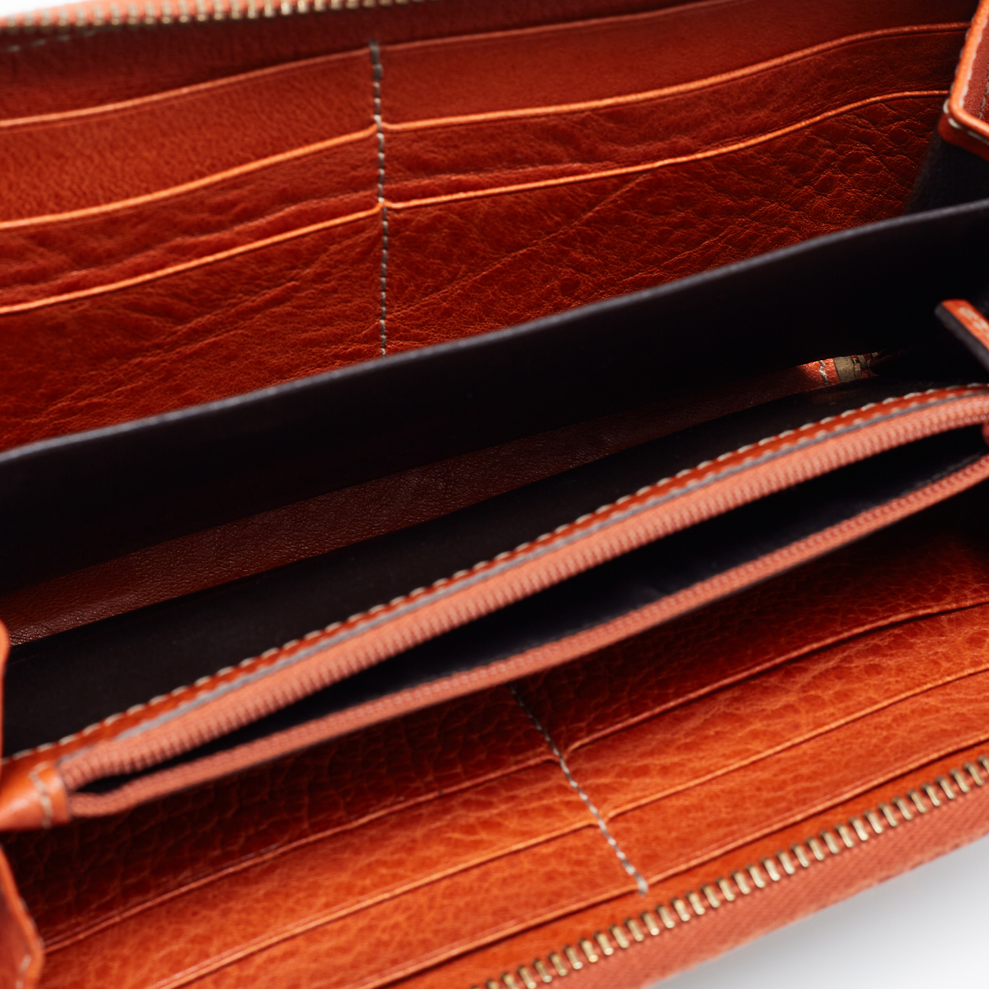 

Gucci Beige/Orange GG Canvas and Leather Zip Around Wallet