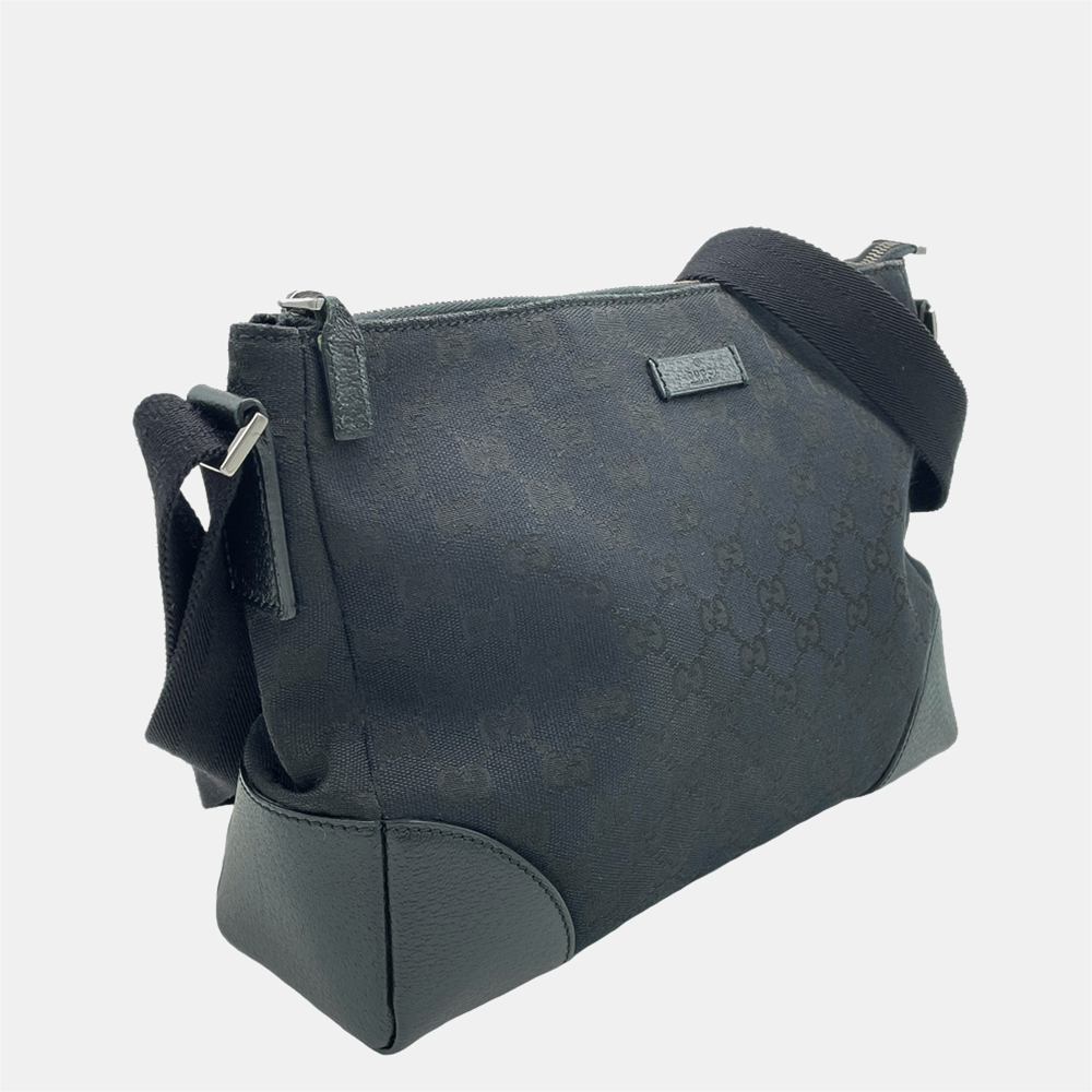 

Gucci Black GG Canvas Crossbody Bag