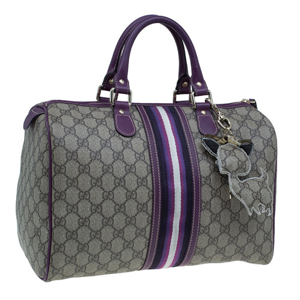 Gucci Limited Edition Purple Stripe GG Monogram Joy Boston Bag Gucci | TLC