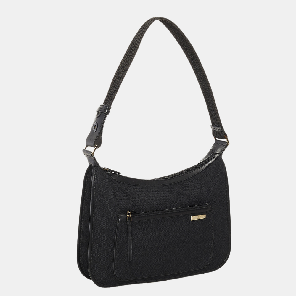 

Gucci Black GG Canvas Shoulder Bag