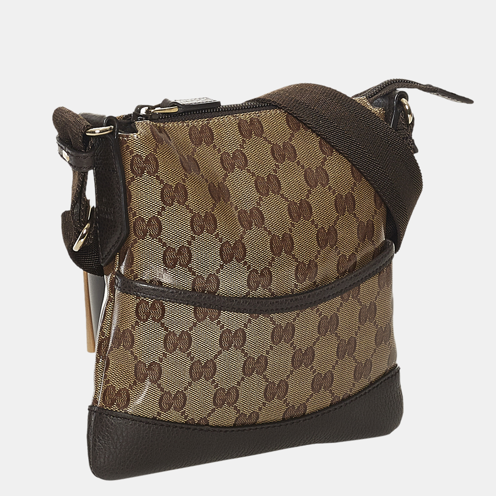 

Gucci Brown GG Crystal Crossbody Bag