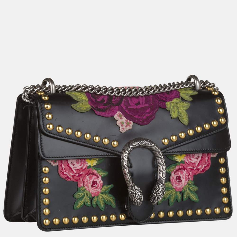 

Gucci Black Dionysus Embroidered Studded Shoulder Bag