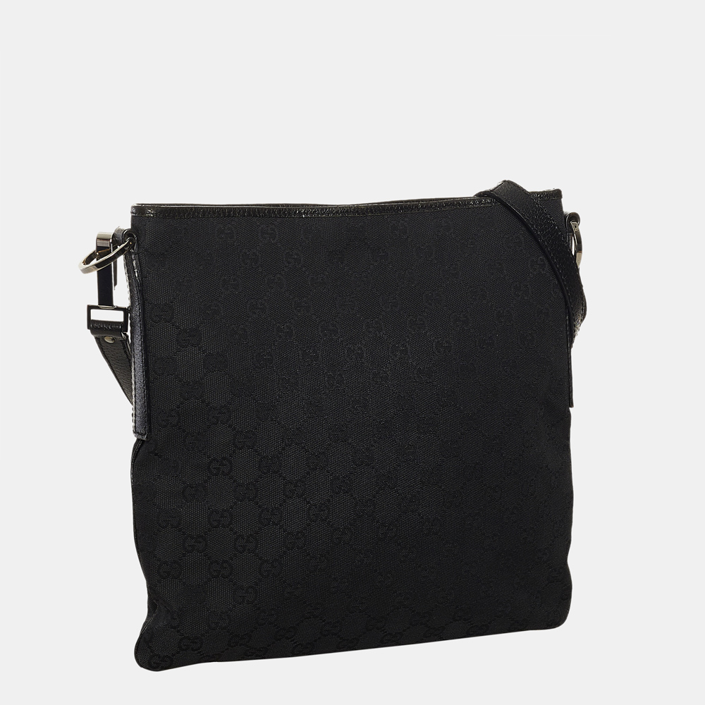 

Gucci Black GG Canvas Crossbody Bag