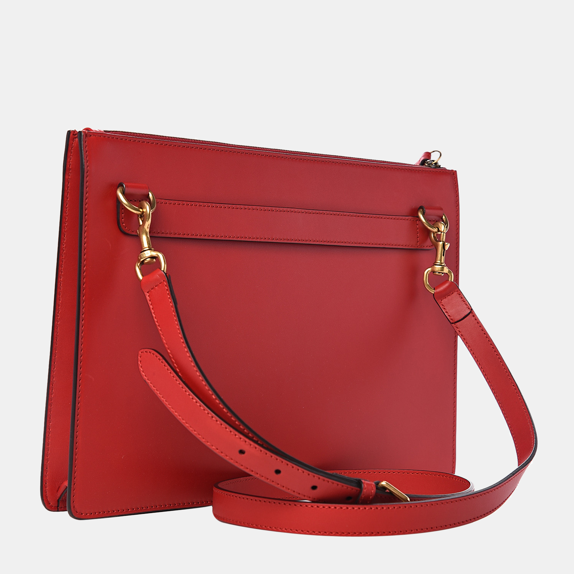 

Gucci Red Calfskin Leather Diamond GG Messenger Shoulder Bag