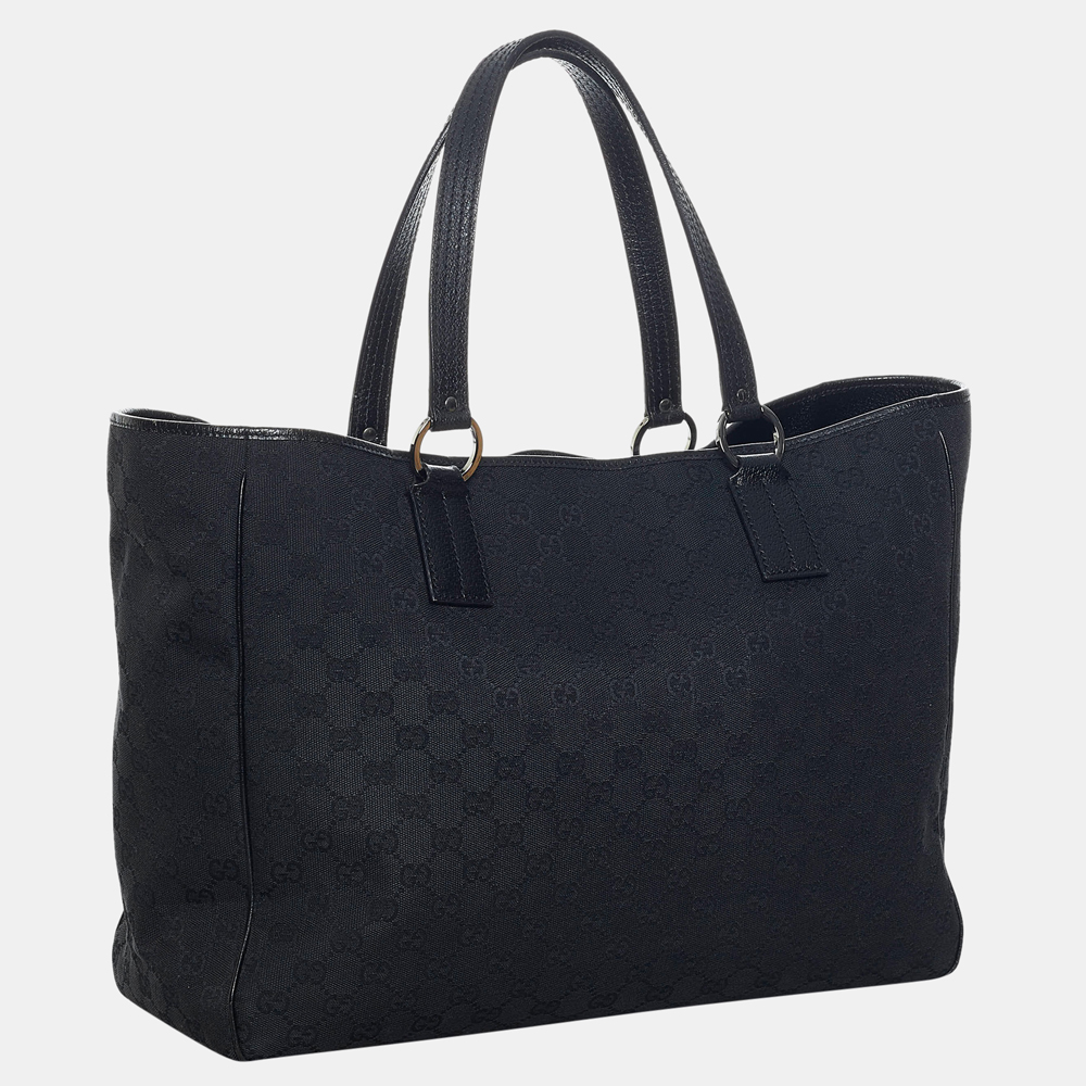 

Gucci Black GG Canvas Tote