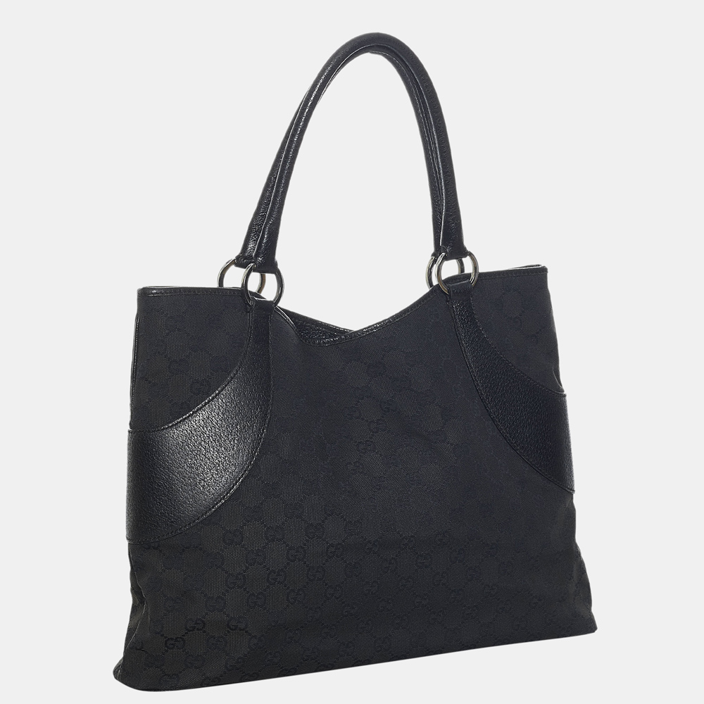 

Gucci Black GG Canvas Tote