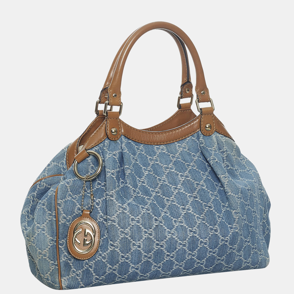 

Gucci Blue GG Denim Tote Bag