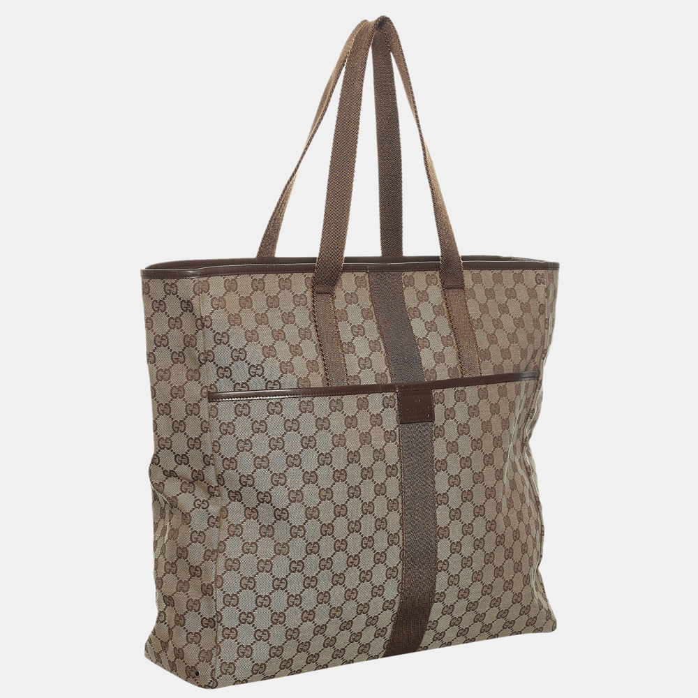 

Gucci Brown GG Canvas Tote Bag