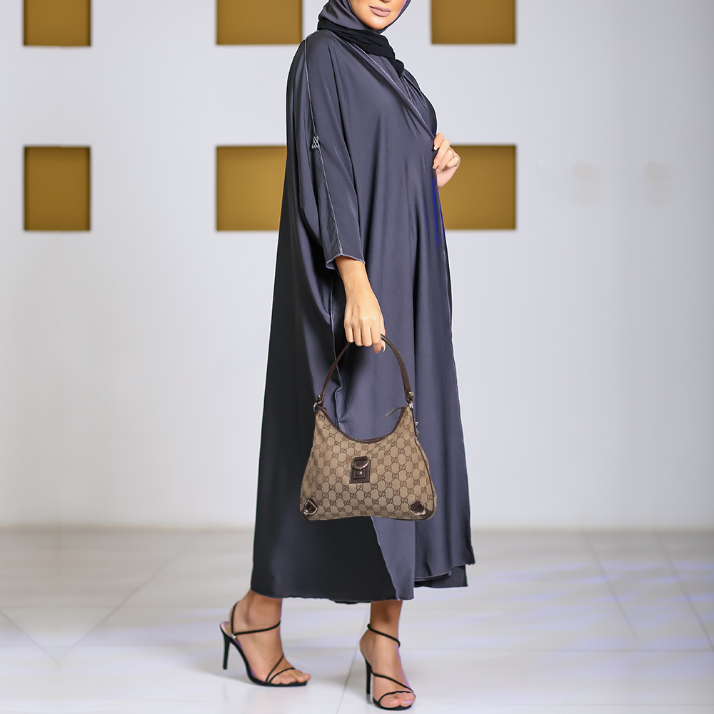 

Gucci Beige Canvas and Leather Abbey D-Ring Hobo