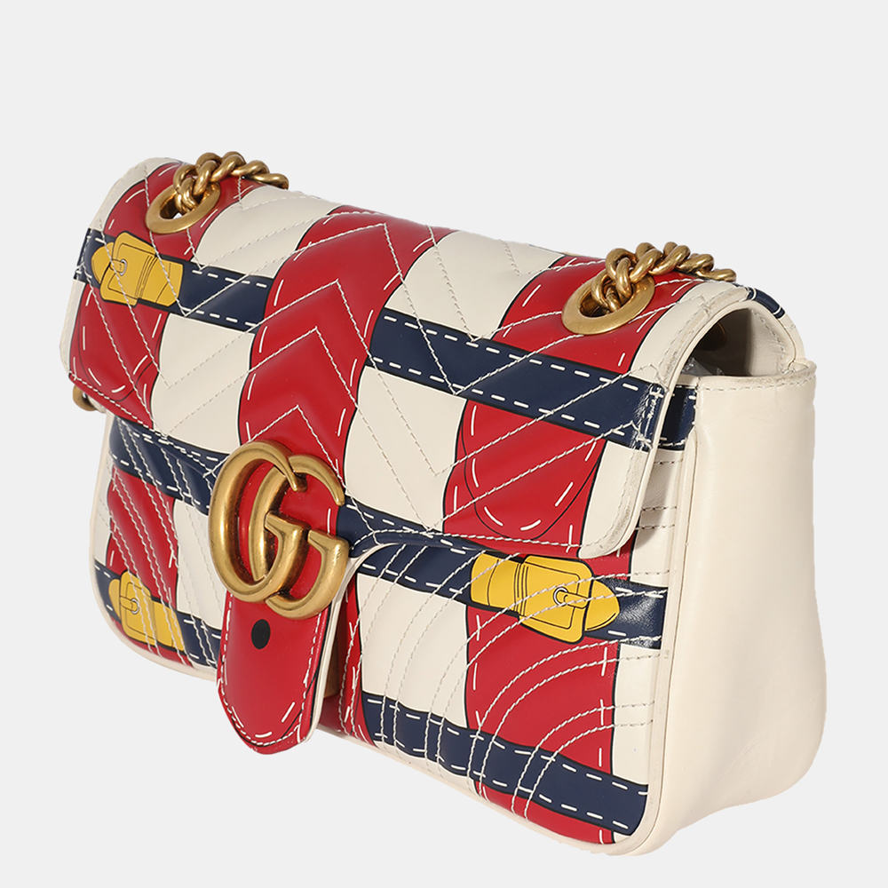 

Gucci Multi Leather GG Marmont Trompe L'oeil Shoulder Bag, Multicolor