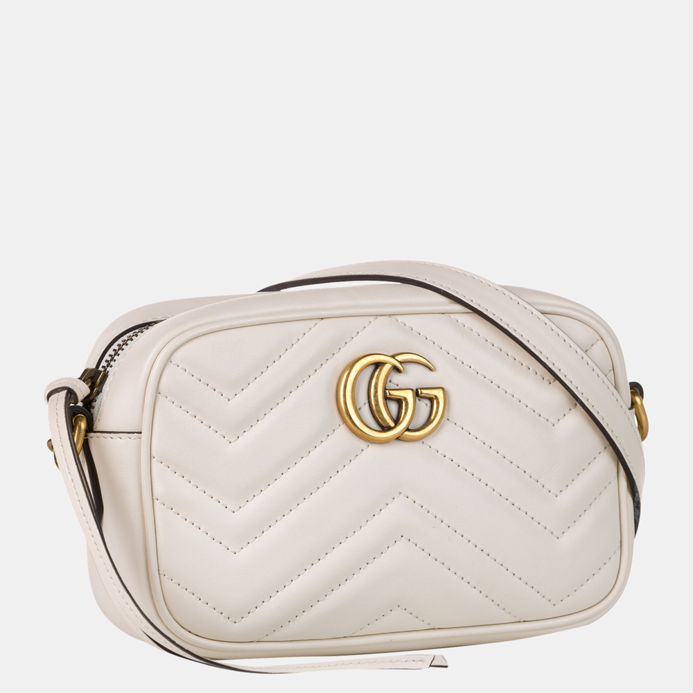 

Gucci White GG Mini Marmont Matelasse Crossbody